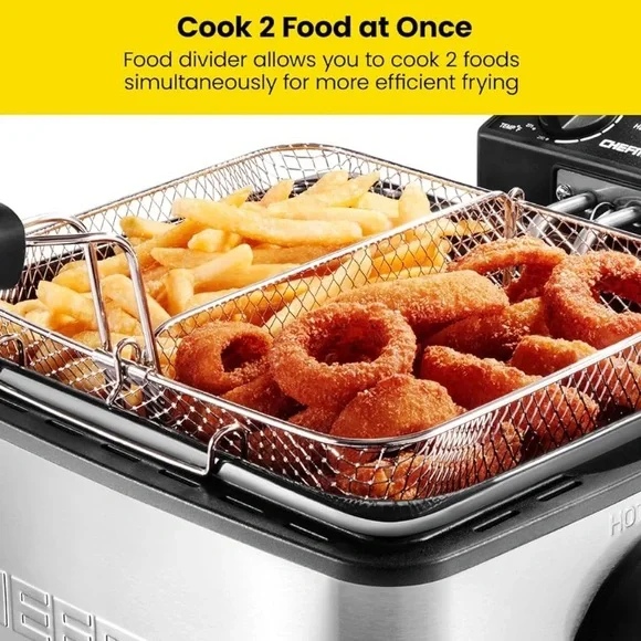 Chefman 4.5L Dual-Cook Pro Deep Fryer - Picture 4 of 11